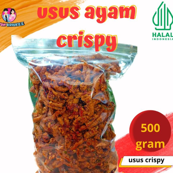 

➣✷✮ [ PROMO ] USUS AYAM CRISPY PEDAS JERUK 500 GRAM / USUS AYAM CRISPY ORIGINAL 500 GRAM Harga Promo