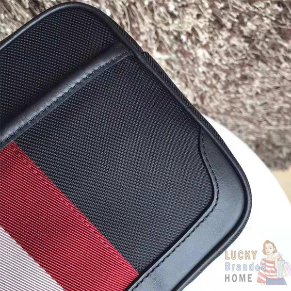 Tas Bally Men Caliros Clutch Bag Black Stripe Original Bally 100%