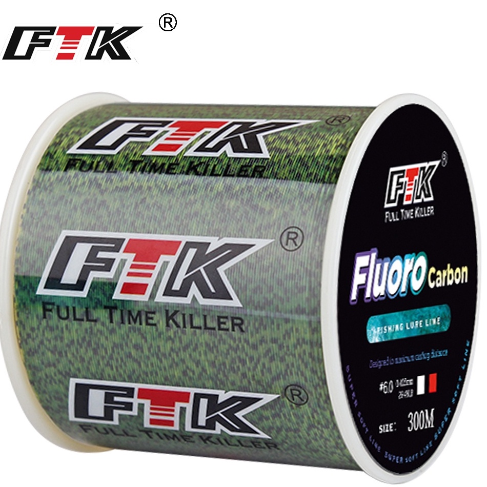 stok baru senar pancing 300 meter hijau bintik FTK