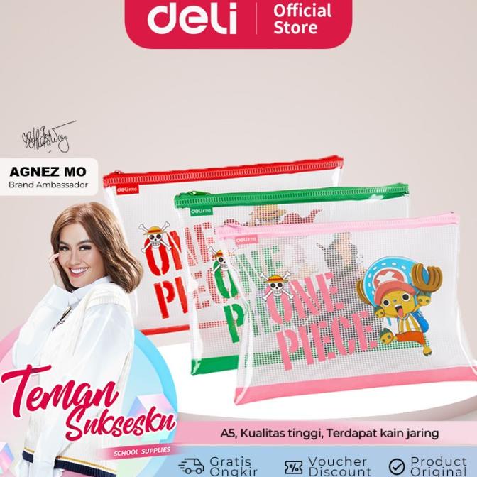 

Terbaru Deli School Zip Bag / Pouch Multifungsi Anti Air Edisi One Piece Ef710