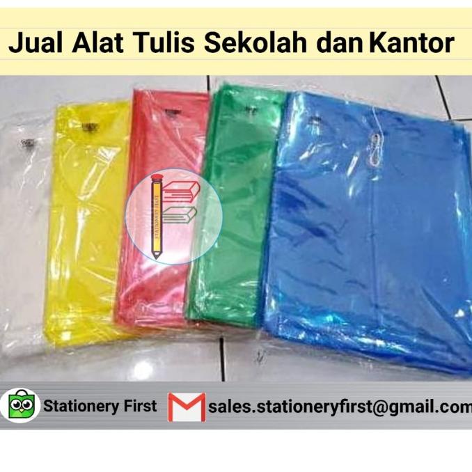 

Murah Map Amplop Plastik Tali Kancing Folio Transaparan Folder One Felix