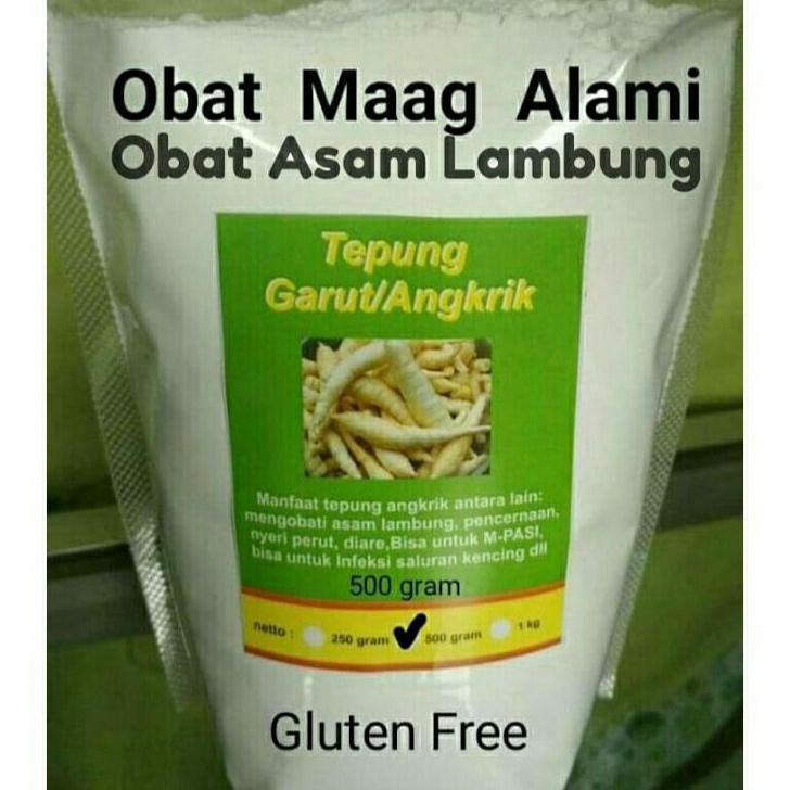 

Terlaris TEPUNG GARUT/PATI ASAM LAMBUNG/ANGKRIK /ARROWROOT 500Gr Big Sale