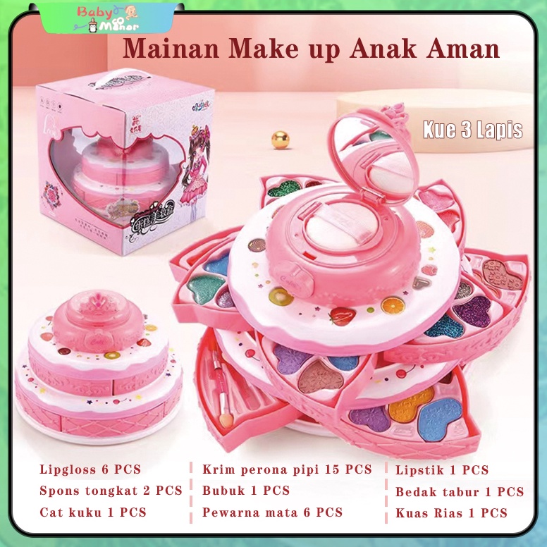 MENARIK Mainan Make up Anak Perempuan Mainan rias Anak Kosmetik Lipstick Eye Shadow Makeup Set non-t