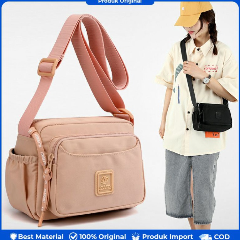NEW STOCK BOBO FASHION -Tas selempang wanita bobo 9608 Tas selempang original nilon waterproof