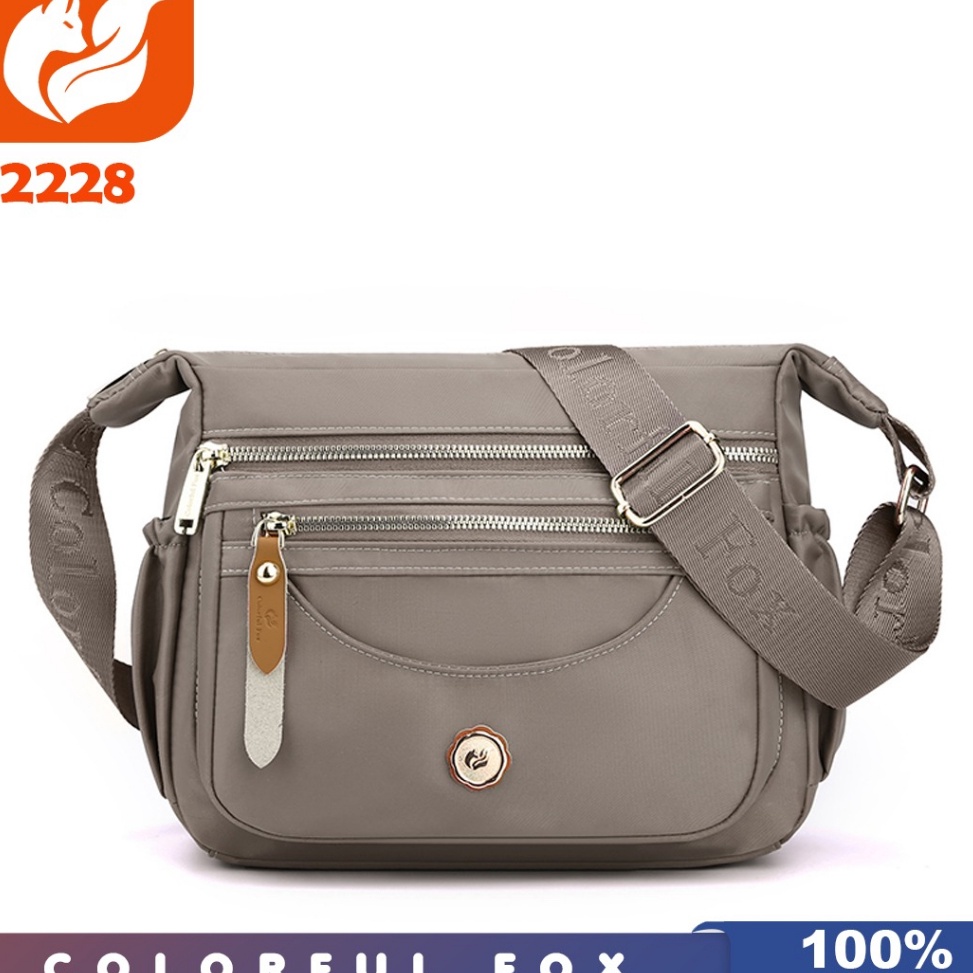 RECOMENDED Colorful fox ori - Tas selempang wanita colorful fox 2228 tas selempang nilon waterproof 