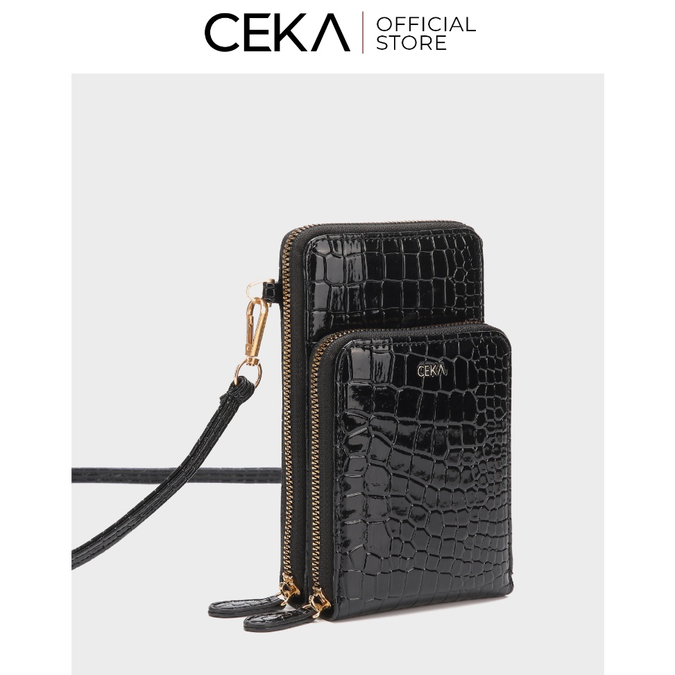 BOOMING CEKA Tas HP Tas Selempang Wanita Import Croco Mini HP Sling Bag Shoulder Terbaru Kekinian Or