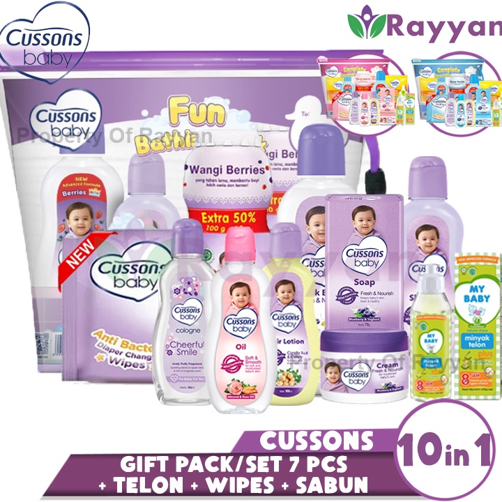 HOT SALE (CP)Cussons Baby Pack 10in1 | Fun Bathing/Complete Essential |Plus Telon| Cussons Baby Gift