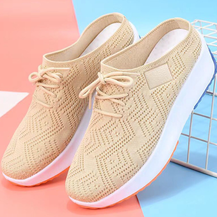 Menarik Sepatu Wedges Wanita Import JN3123 / Wedges Shoes Wanita fliknit