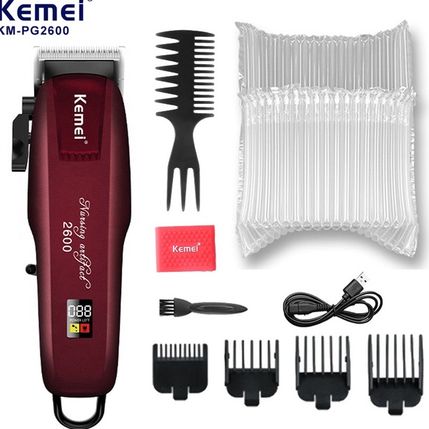 PALING DIMINATI Mesin Cukur Rambut Kemei KM PG 2600 Rechargeable Alat Potong Rambut 100% Original