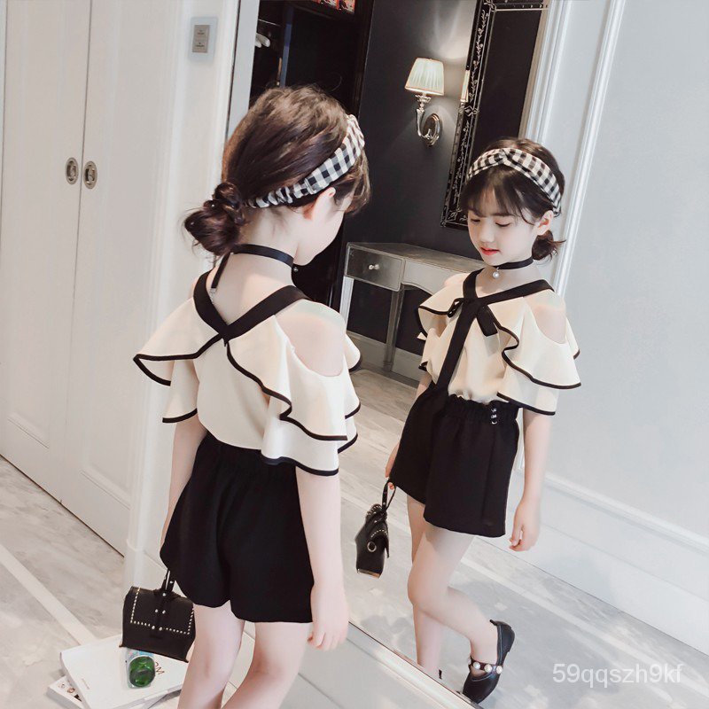 08# kaos import anak perempuan atasan korea anak perempuanPakaian Anak Perempuan Setelan Modis Musim