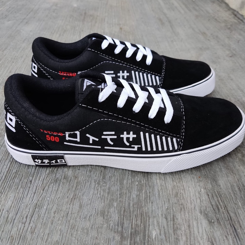 SALE sepatu Zatiro New Japan skool black White spatu kasual pria wanita // Autetik FPss / zatiro sne