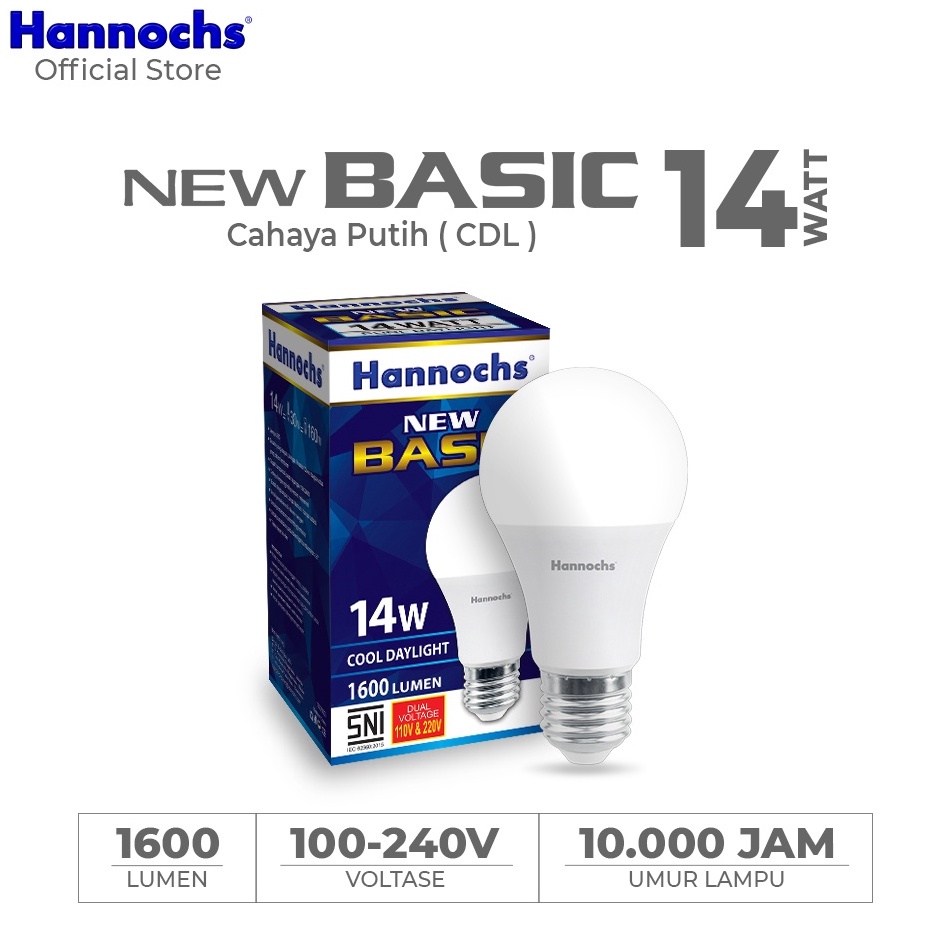 TERLARIS Hannochs - Lampu Led New Basic - 14 watt - cahaya Putih