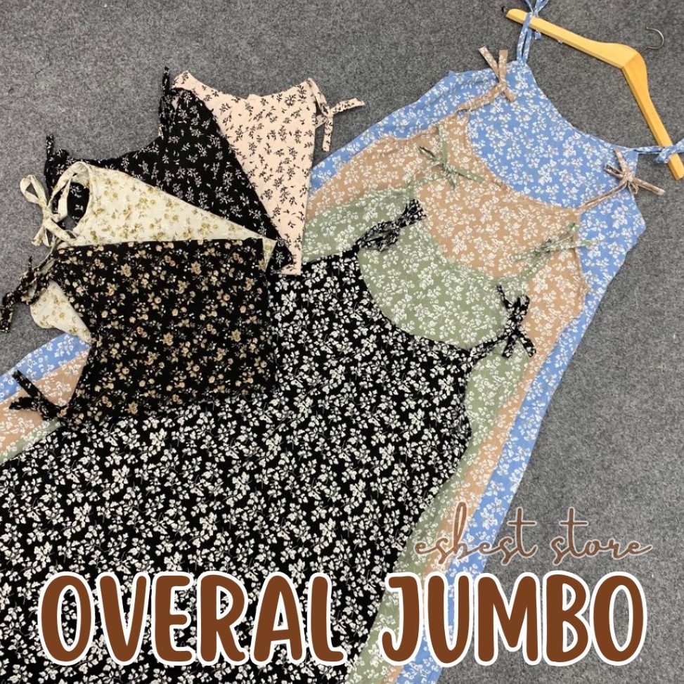 TREN TERBARU OVERALL JUMBO XXXL / JISOO OVERALL OUTER DRESS POLOS KOREAN LOOK MAYUNG MUSLIM JUMBO XX