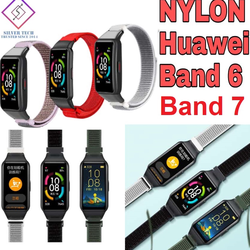 LANGSUNG KIRIM Silvertech Strap Nylon Untuk Huawei Band 7  Band 6 Honor Band 6 Band 7 Nylon strap Ta