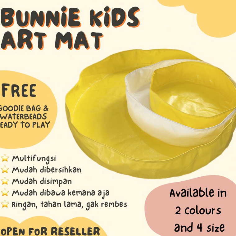 Terpercaya.. [FREE RAINBOW RICE] Bunnie Kids Art Mat/All purpose mat/Sensory mat/playmat/Alas bermai