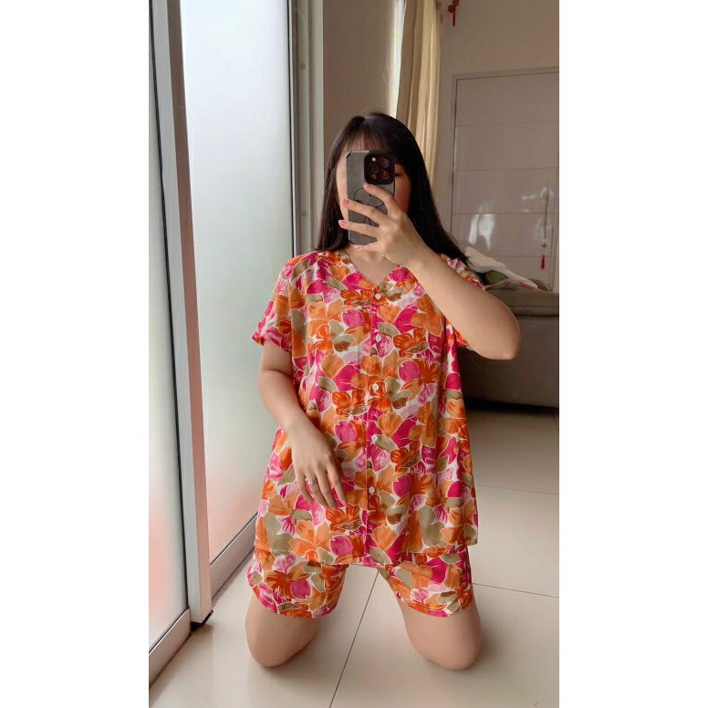 BEST PRODUCT KANA | PART 2 | setcel rayon jumbo lengan pendek celana pendek homewear piyama murah ba