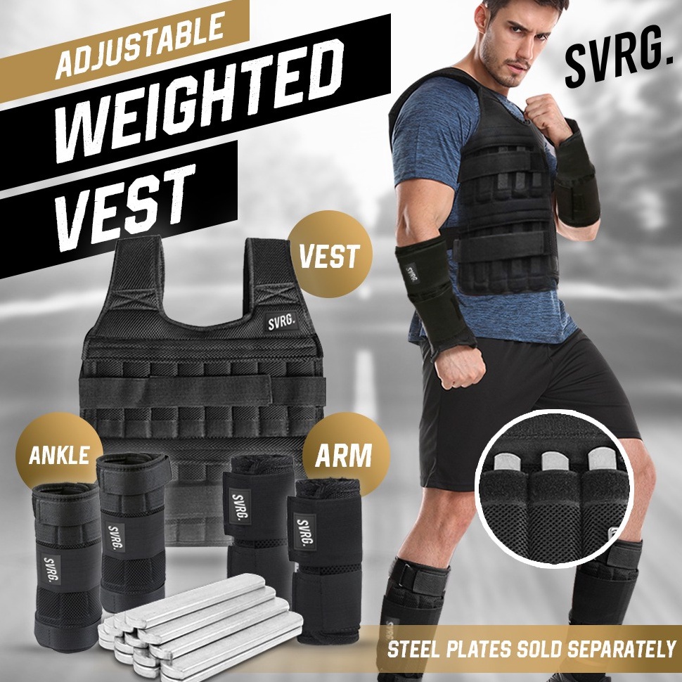 Ready Svarga Adjustable Weighted Vest - Wrist & Ankle Weight - Rompi Beban