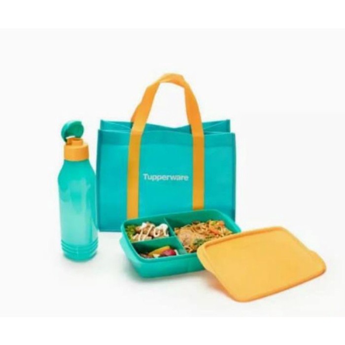 Tempat bekal makan tupperware coolteen lunch box set cool teen