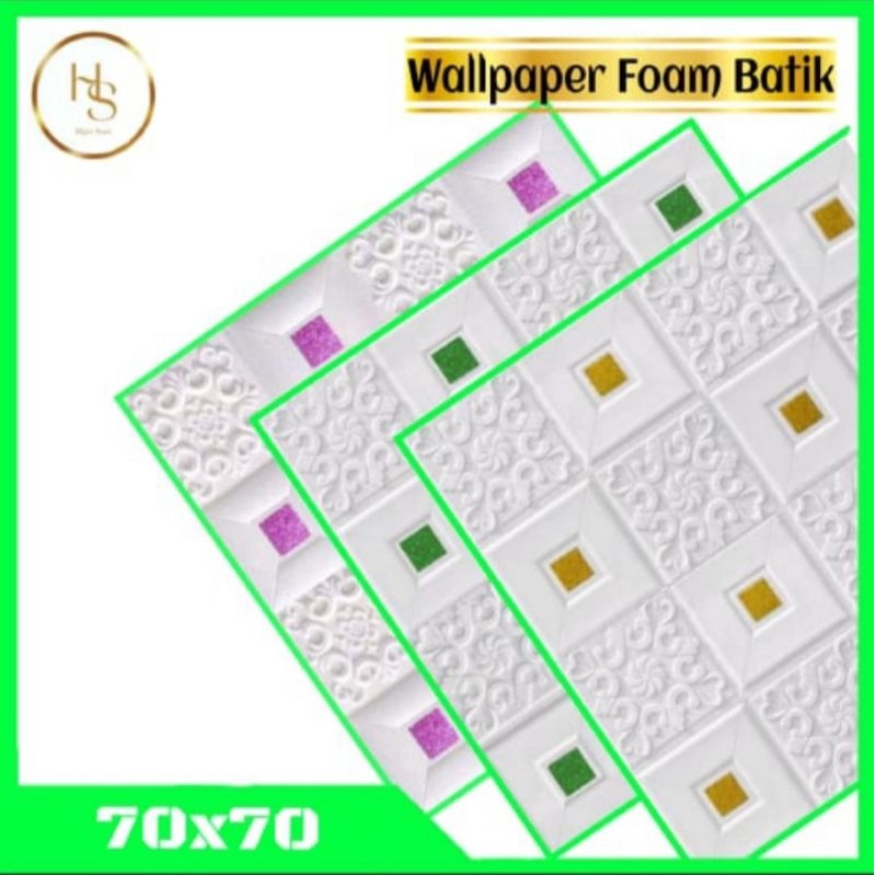 COD Wallpaper Foam Batik / Wallsticker Dinding / Dekorasi Rumah