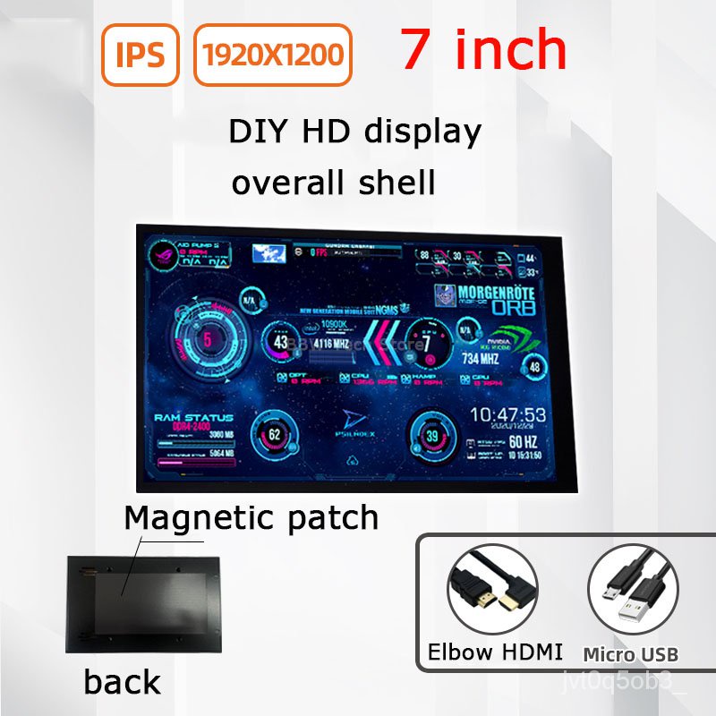 ✅&5 inch 7 inch chassis dynamic display monitor host temperature control secondary screen Aida64 har