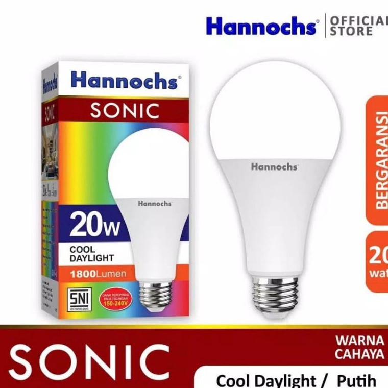 MURAH Led HANNOCHS SONIC 20 Watt / Lampu Hannochs Sonic 20 Watt Cahaya Putih