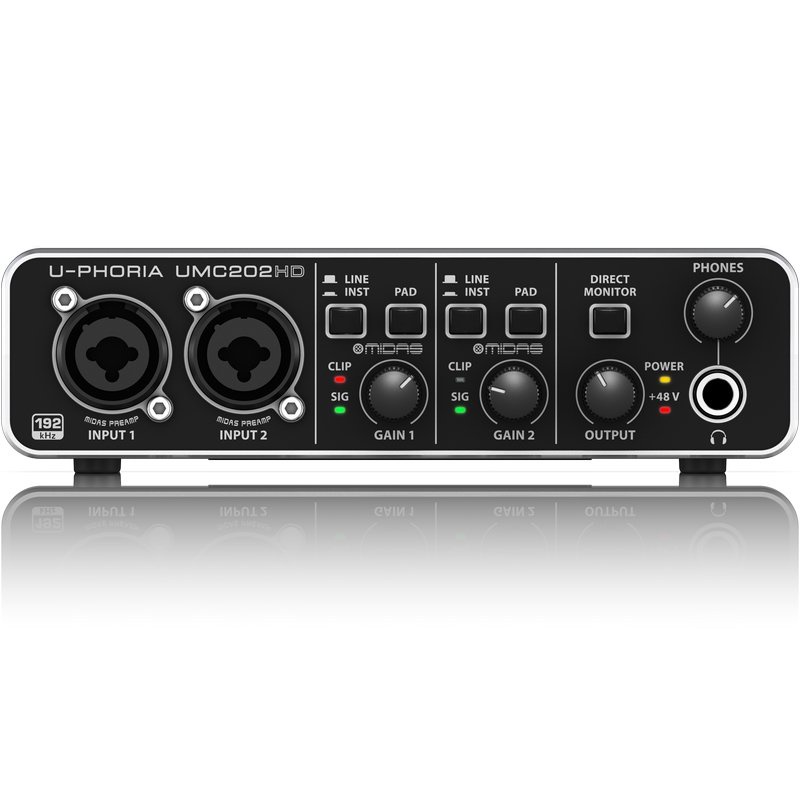 ✅&BEHRINGER UMC22/ UM2/UMC202HD Microphone Amplifier live recording External sound card USB Audio in