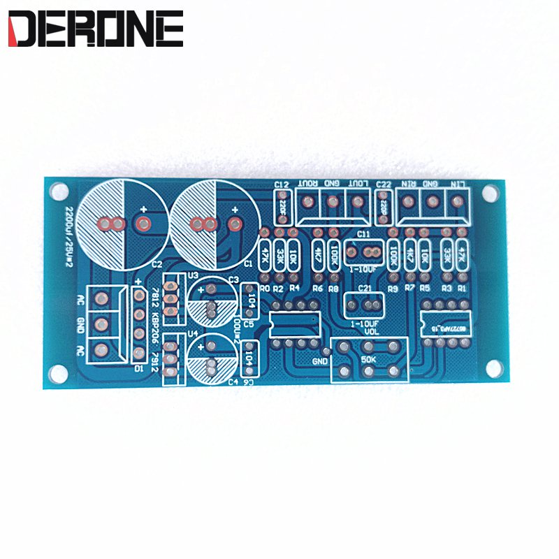 ✅&2 piece preamplifier board PCB NE5532 AD827JN OPA2604AP OPA2132PA pre amp PCB Reference musical fi