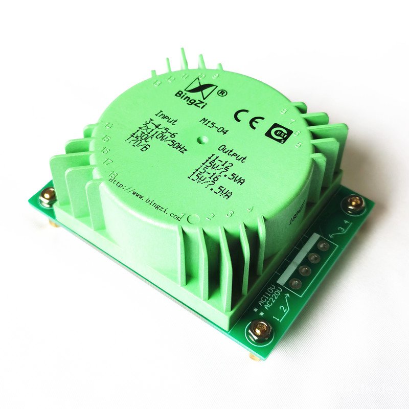 ✅&Bingzi Dual 15V 15W    Ring Transformer For Preamplifier dac decoder with mounting plate PCB