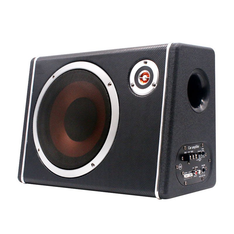 ✅&K-CT10 10inch 600W Car Subwoofer HIFI Slim Under-Seat Bass Powered Car Speaker Subwoofer Power Amp
