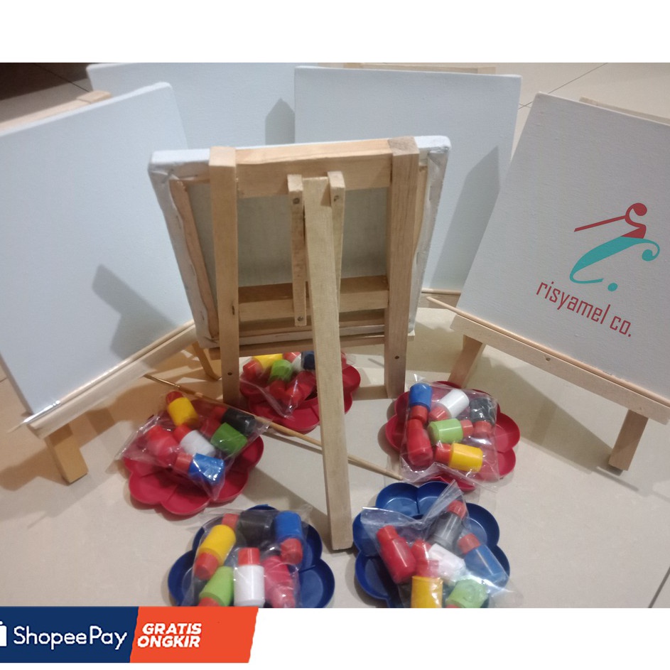 

Ready [Risyamel.co] Cat Air/Cat Warna Anak/ Paket Lukis Lengkap dengan Akrilik Kanvas Kuas Joyko BR5/BR6 Pensil Penghapus Easel Palet Cat (ALL IN ONE PAINTING KIT) KADO Ulang Tahun Readystock