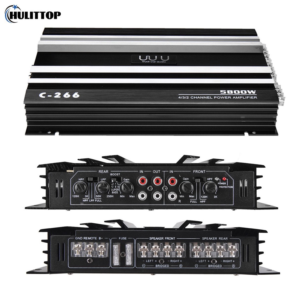 ✅&5800Watt Car Audio Power Amplifier 4 Channel Car Amplifer Auto Audio Amplifier for Cars Amplifier 