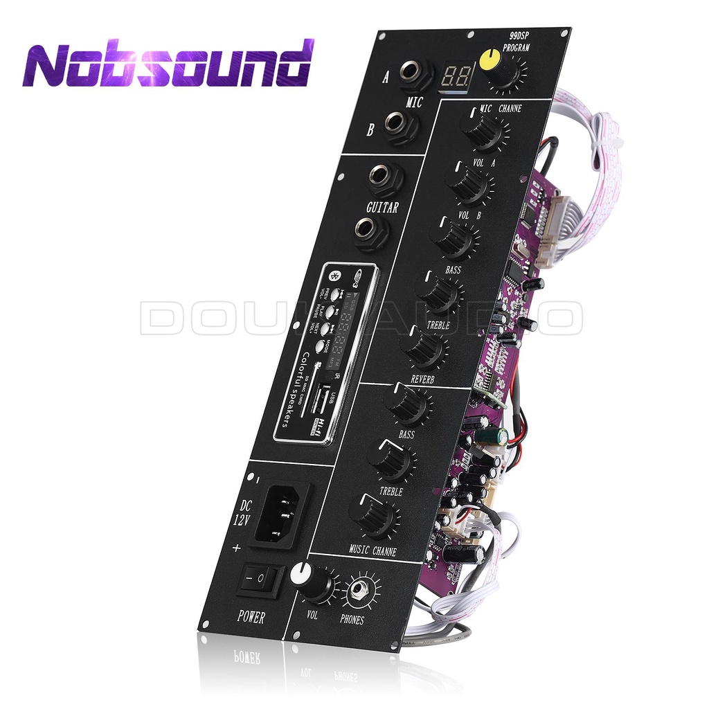 ✅&Nobsound HiFi Bluetooth Karaoke Mixer MIC Input DSP Reverb Board USB / SD Card / Guitar Effects Pr