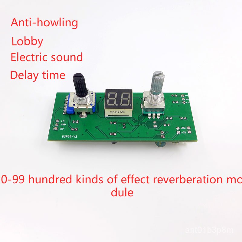 ✅&DSP Digital Reverb Module Karaoke Reverb Board Mixer Effect Module 0-99 100 Effects