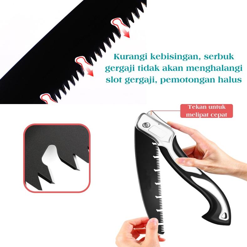 Viral Gergaji Kayu, Gergaji Lipat Kompak, Tipe Anti Karat 30Cm, Mata Gergaji Lipat Anti Karat 30Cm, 