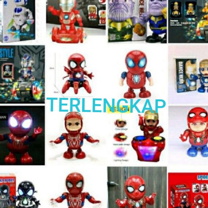 ➾❈❁ Dance hero Iron man Bumblebee captain Amerika kapten Amerika boneka goyang mainan anak cowok rob