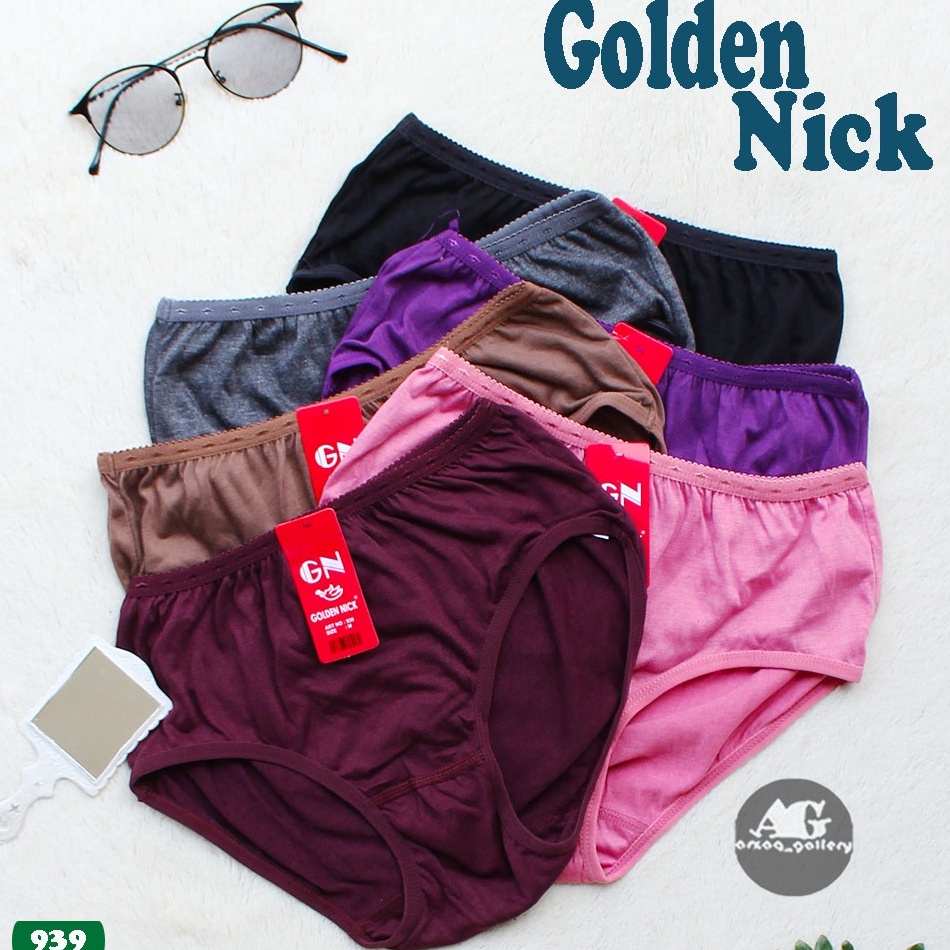 TOP SALE Grosir 6 Pcs  - Celana Dalam Wanita / Celana Dalam Golden Nick / Golden Nick 939 / Cd Wanit