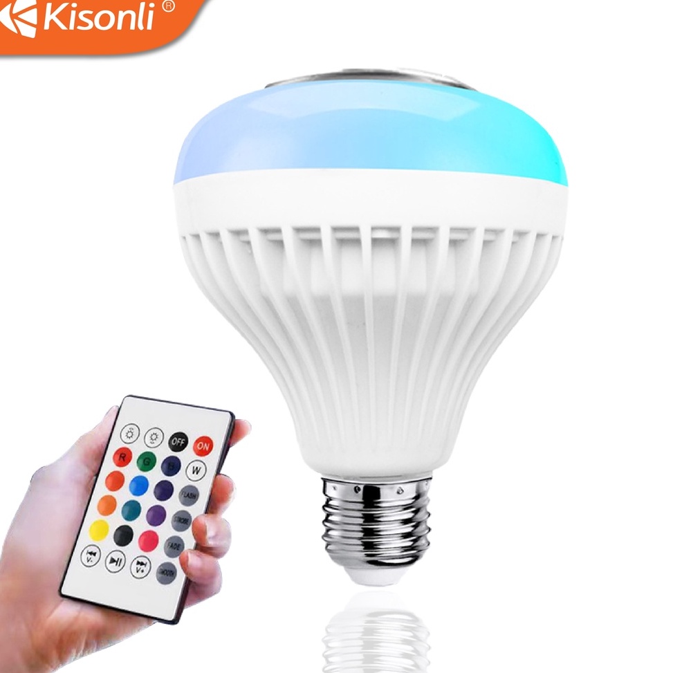 SALE TERBATAS KISONLI - Speaker Bluetooth Wireless Lampu Music LED RGB Bohlam Speaker
