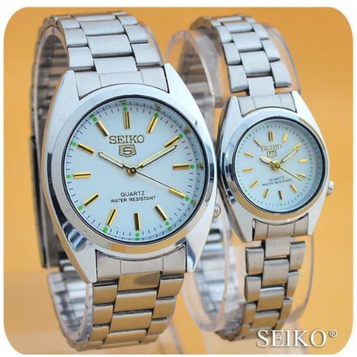 Discount Sky-[Cod] Jam Tangan Couple Seiko Tali Rantai Murah Premium Anti Air - Jam Tangan Couple Pr
