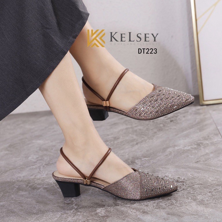 Booming (GRATIS ALAS KAKI) Kelsey Sepatu Heels 5cm Wanita DT223 Sepatu Hak Tahu