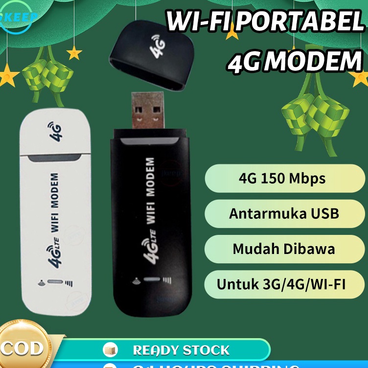 DISKON SPESIAL⚡  BELI 3 FREE MINI GOLD  [Ready Stock] Modem WIFI 4g All Operator 150 Mbps Modem Mifi 4G LTE  Modem WIFI  Travel USB Mobile WIFI Support 10 Devices COD
