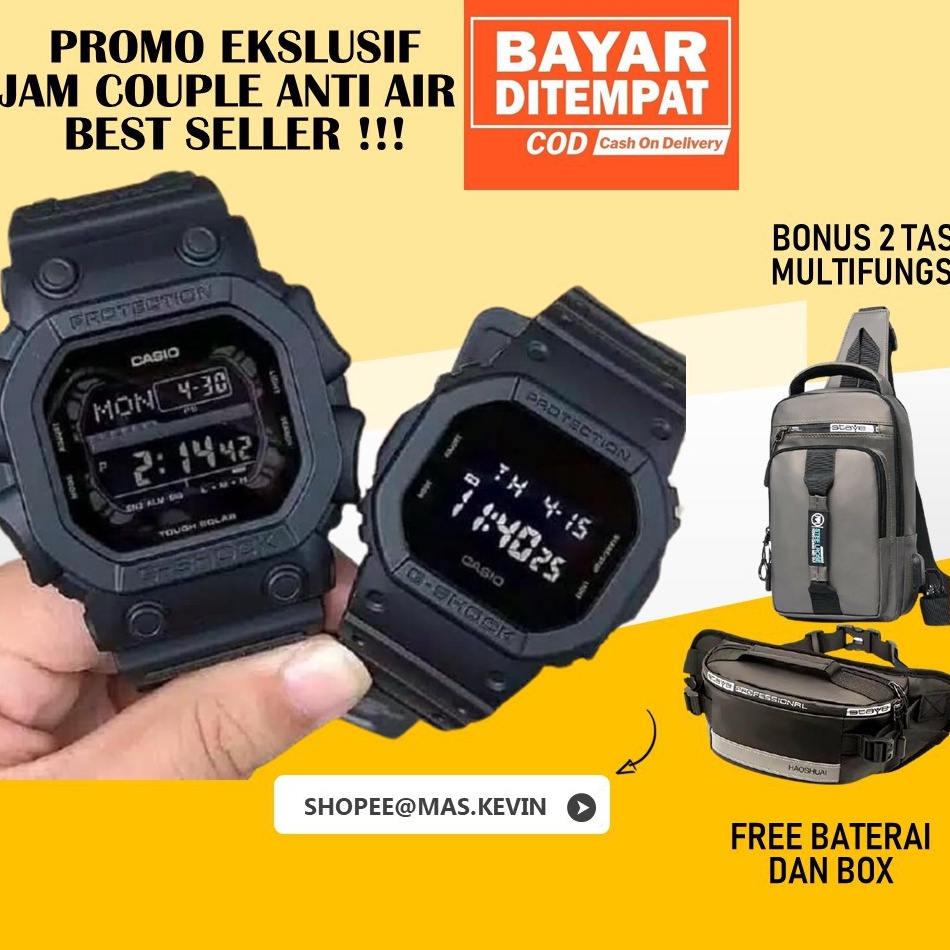 SPECIAL PRICE Jam Couple Anti Air Pria dan Wanita Digital G Shock GX 56BB dan DW5600 Best Seller Mur