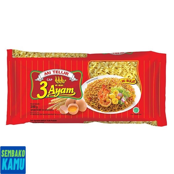 

Cap 3 Ayam Mie Telor Merah 200 gr