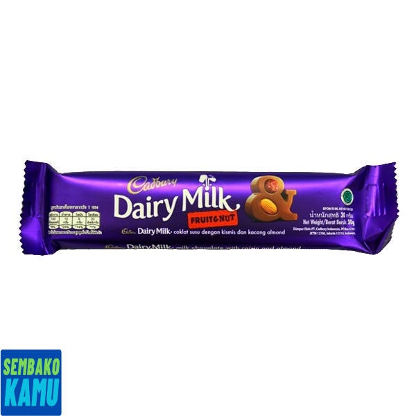 

Cadbury Fruit & Nut 30 gr - Coklat