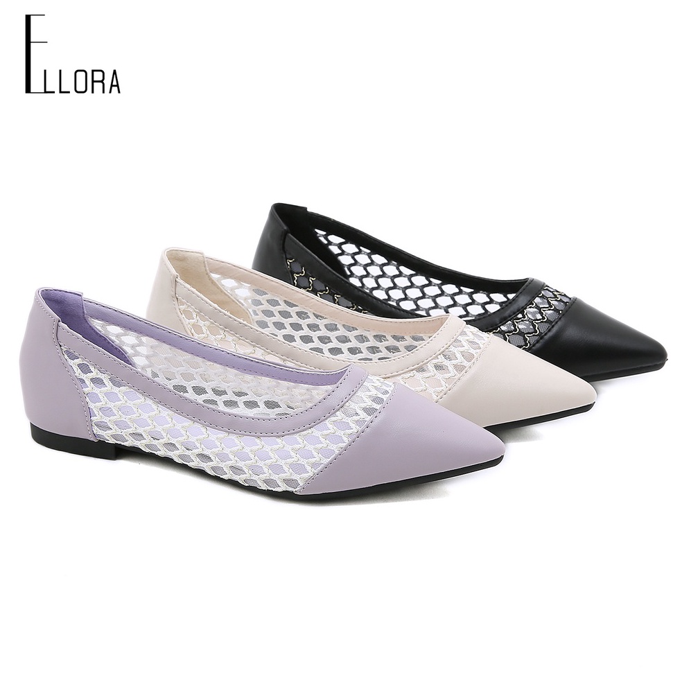 New Stock ELLORA EL-445 Sepatu Flat Wanita Import