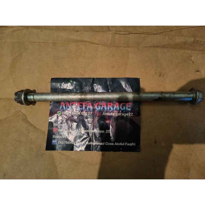 as roda depan original dan Jalu as roda depan copotan Kawasaki ninja 250R karbu fi old z250 fi