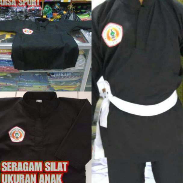 TREN TERBARU Baju Silat Anak Seragam Pencak Silat Hitam IPSI Ukuran Anak Pakaian Silat
