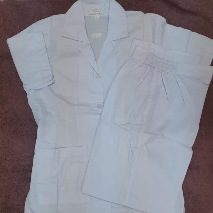 Seragam Baju Suster Celana Panjang Putih Polos | Seragam Suster