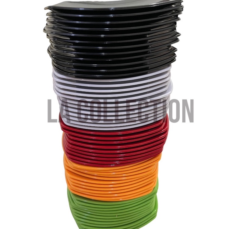 ✵EFT ( 1 lusin ) Piring Corel Kecil I-one / Piring Dessert / Piring Makan Plastik 12pcs ⁂ ∞