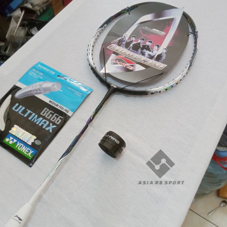 Booming Raket Badminton LINING TECTONIC 9 / 7 Asean Premium Special 32 Lbs Fullset Tas + Grip