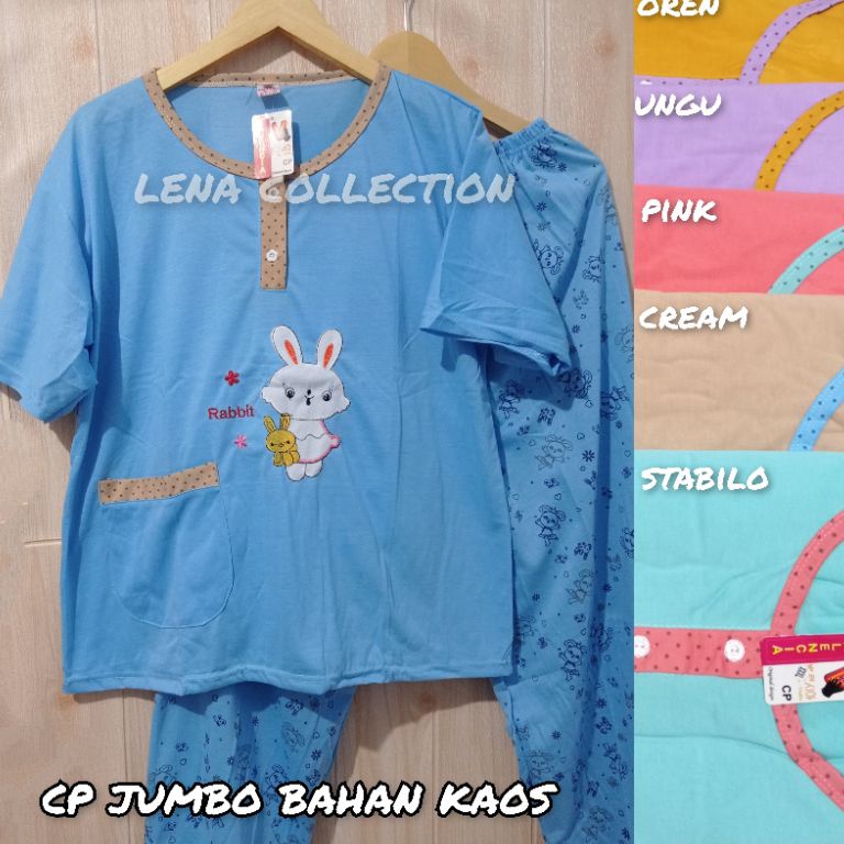 PALING LARIS SETELAN BAJU TIDUR // CP JUMBO XXL / XXXL BAHAN KAOS / BAJU TIDUR SETELAN JUMBO MURAH